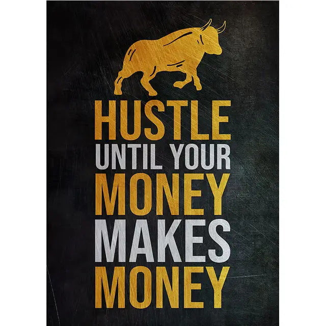 Stock Trading Quotes Poster Cross-border Temu Lazada Canvas Painting Core Decorative Painting